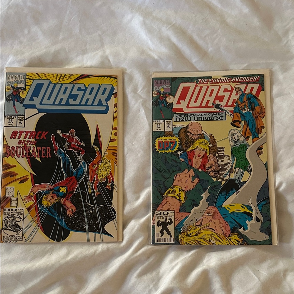 Marvel Quasar Comic Set - Red, Yellow, Blue, Green